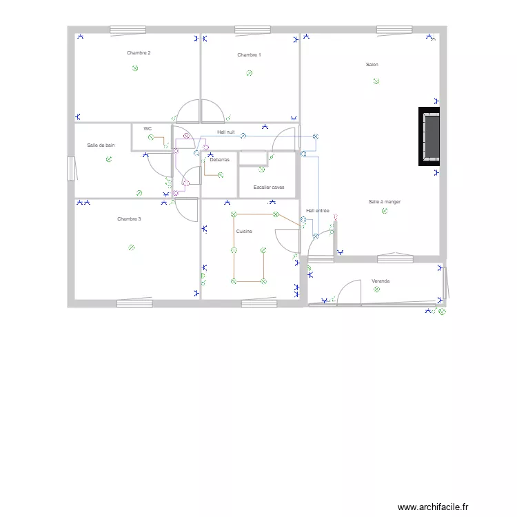 Maison Ecouviez Aux beaux souvenirs Eau. Plan de 