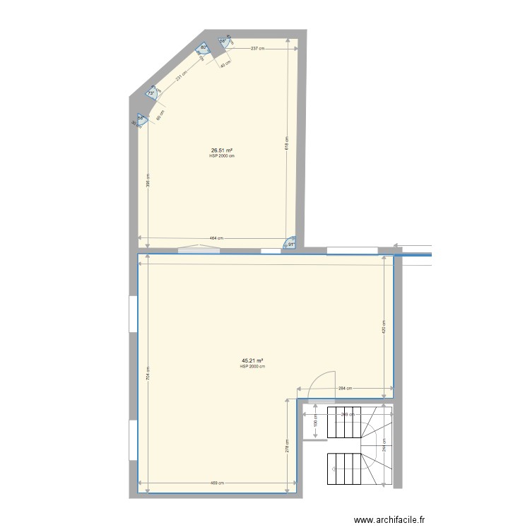 F3 2ETAGE LOUIS ICARD SANS CLOISON. Plan de 0 pièce et 0 m2