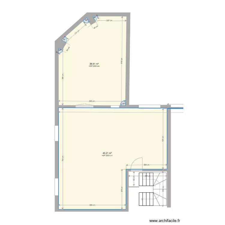 F3 2ETAGE LOUIS ICARD SANS CLOISON. Plan de 