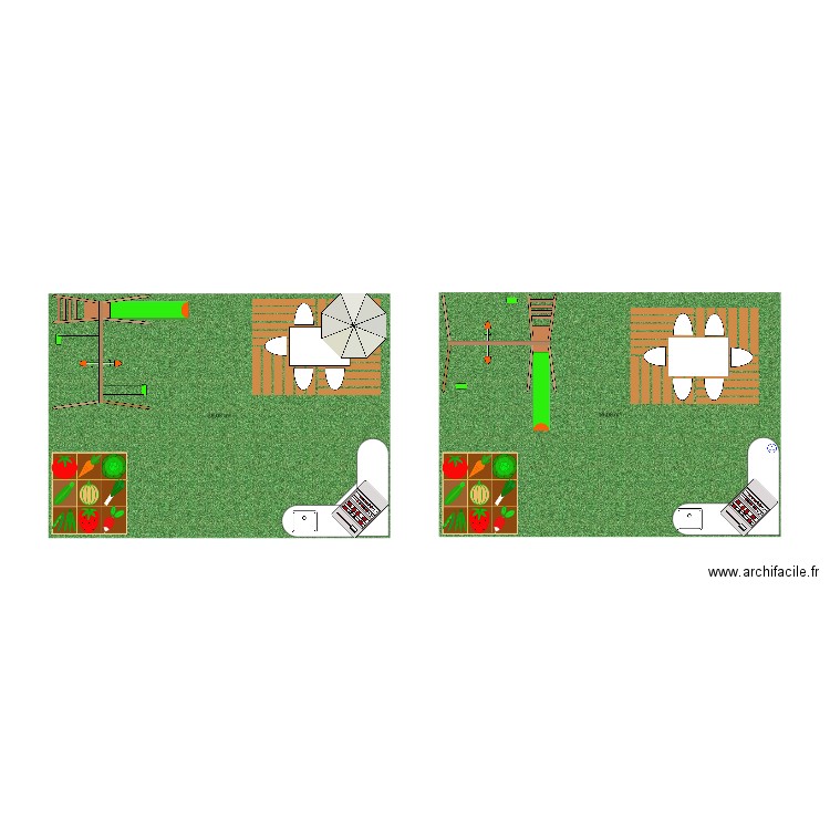 jardin. Plan de 0 pièce et 0 m2