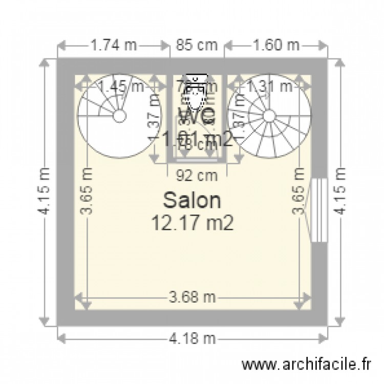 Plan 1er étage Projet. Plan de 0 pièce et 0 m2