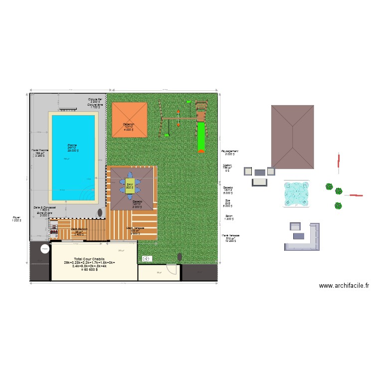 la cour 25. Plan de 0 pièce et 0 m2