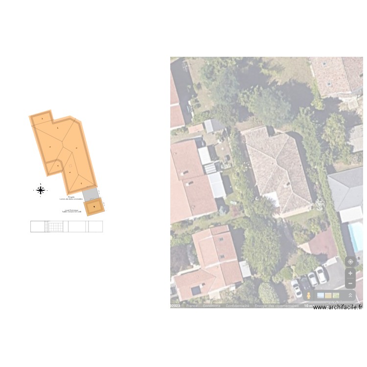 Plan Toiture v7. Plan de 3 pièces et 173 m2