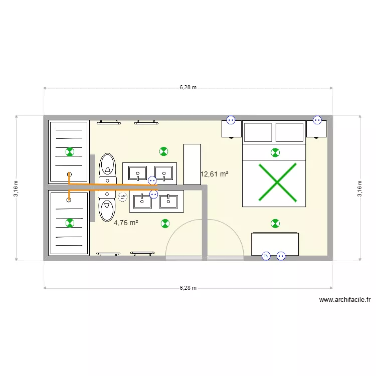 Plano Colonial. Plan de 