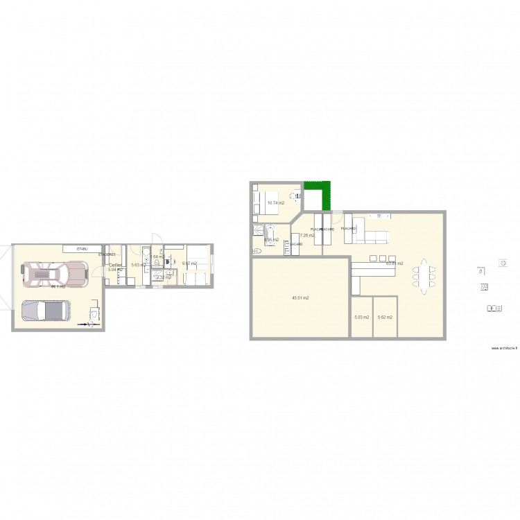 La MAISON essaie 1o2. Plan de 0 pièce et 0 m2