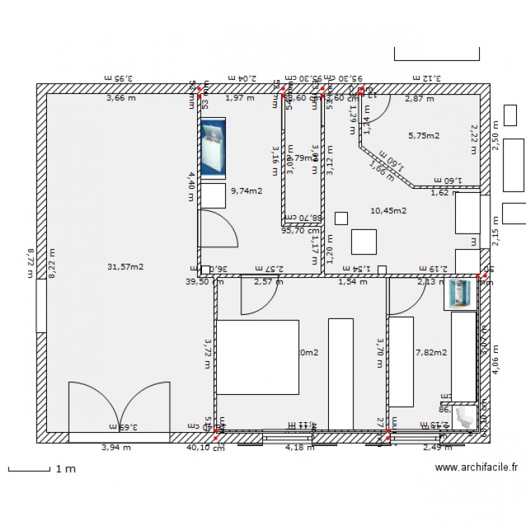 amenagement sous sol 2. Plan de 0 pièce et 0 m2