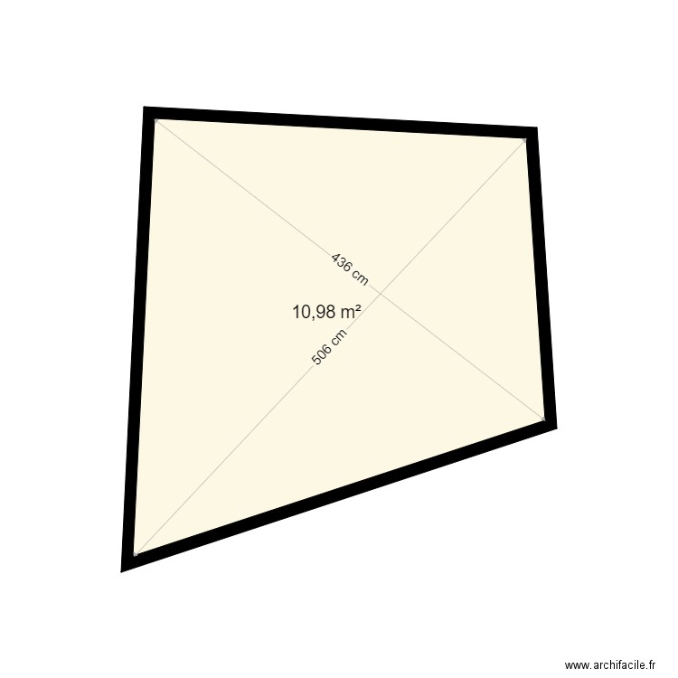 CH MARION. Plan de 1 pièce et 11 m2