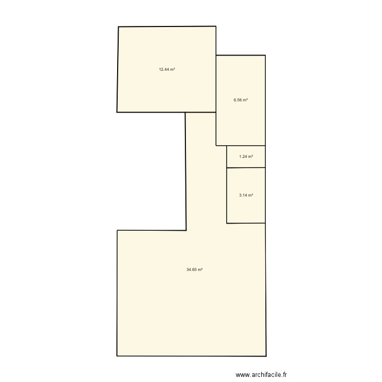 Plan original. Plan de 0 pièce et 0 m2