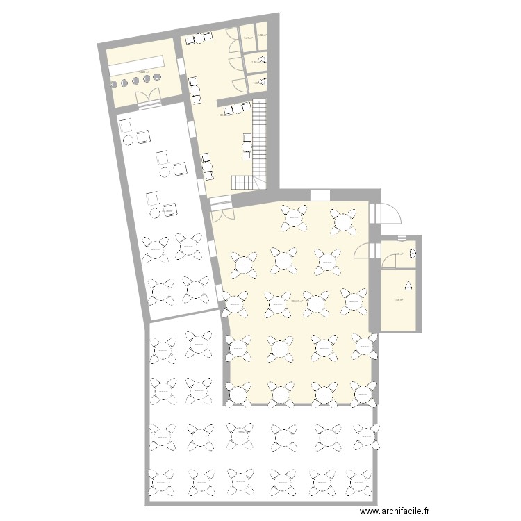 Restaurant Bar V2. Plan de 0 pièce et 0 m2