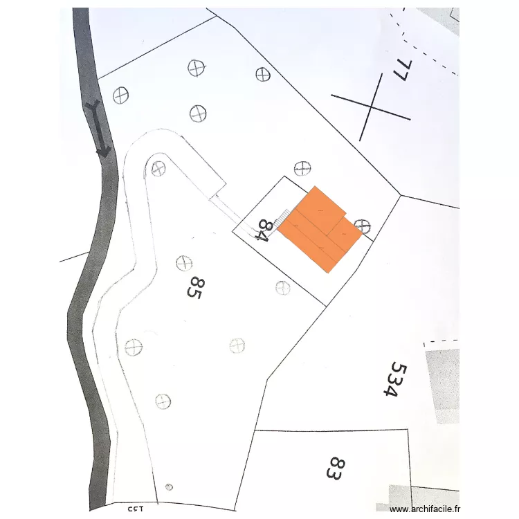 menton toiture. Plan de 