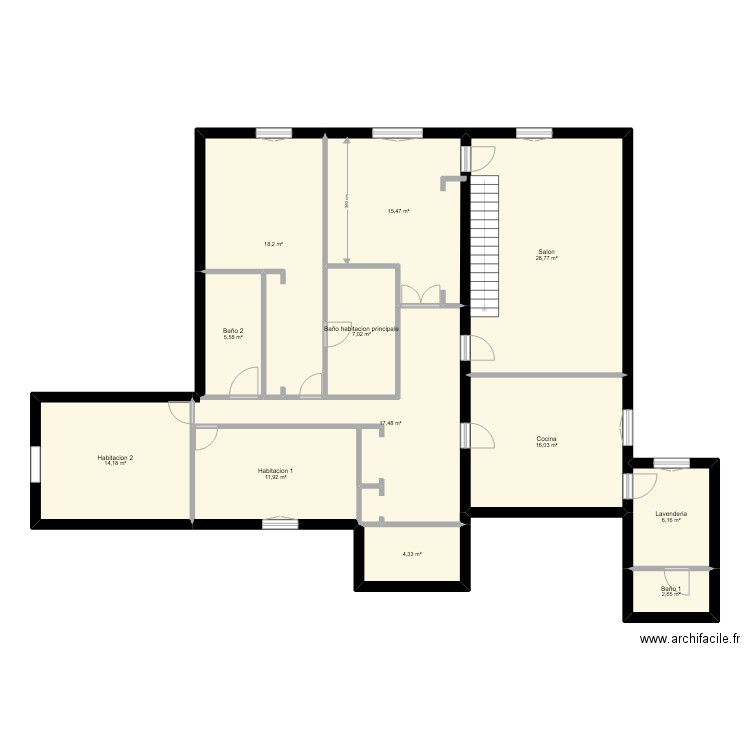 Atico Duplex El Borne. Plan de 12 pièces et 148 m2