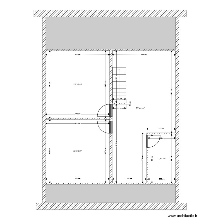 UGUR 3eme ETAGE. Plan de 6 pièces et 126 m2