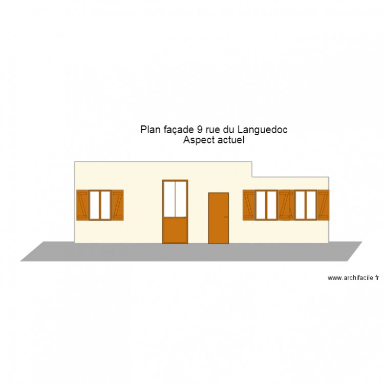 plan de façade sans garage. Plan de 0 pièce et 0 m2