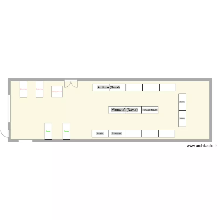 Ayd & Brick - Plan de salle. Plan de 1 pièce et 136 m² Ayd & Brick - Plan de salle. Plan de 1 pièce et 136 m²
