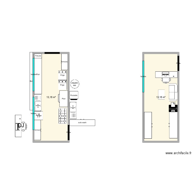 Containers. Plan de 0 pièce et 0 m2