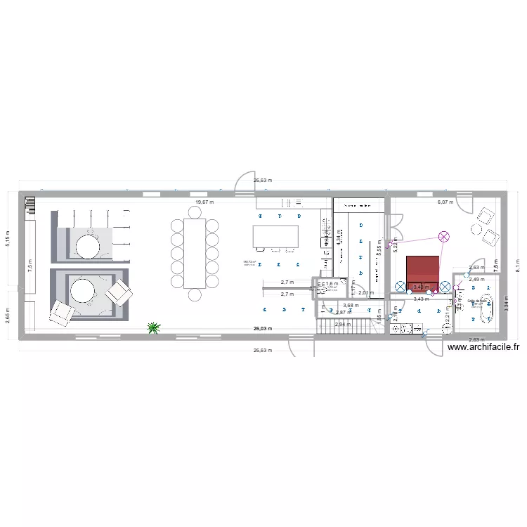 Longère_ALI. Plan de 4 et 191 m² Longère_ALI. Plan de 4 et 191 m²