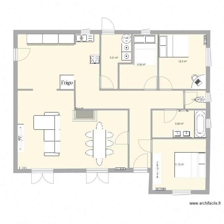 maison paulx. Plan de 0 pièce et 0 m2