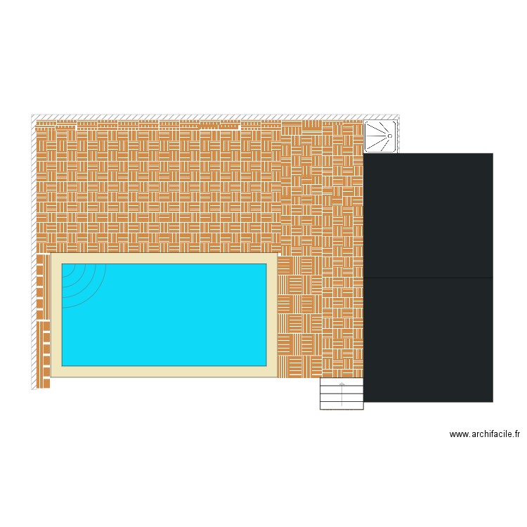 Piscine VUE EN PLAN VERSION 1. Plan de 0 pièce et 0 m2