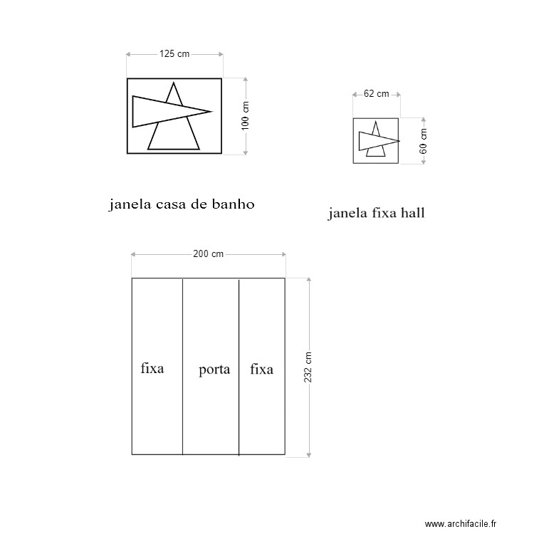 Janelas . Plan de 0 pièce et 0 m2