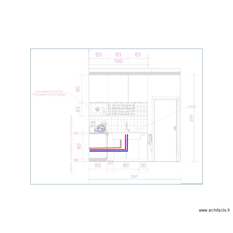 St Prix cuisine Evier. Plan de 0 pièce et 0 m2