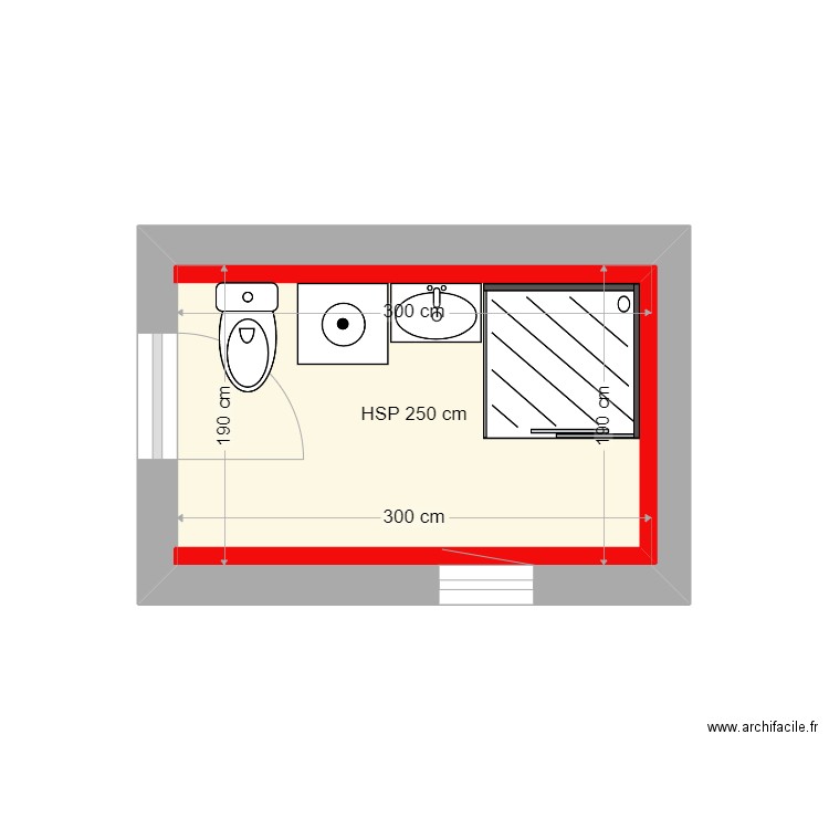 leflay. Plan de 1 pièce et 6 m2