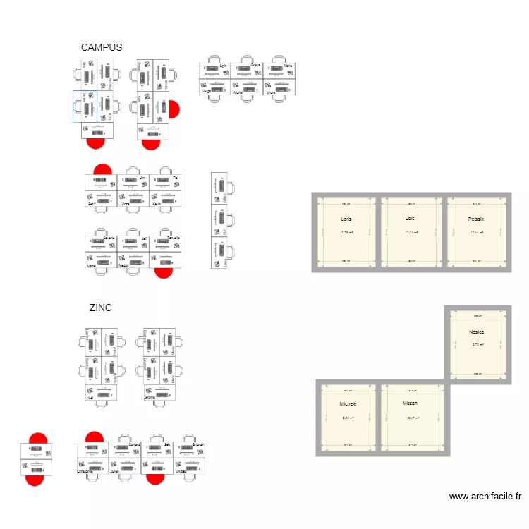 Postes de travail Campus 2019 2020. Plan de Postes de travail Campus 2019 2020. Plan de
