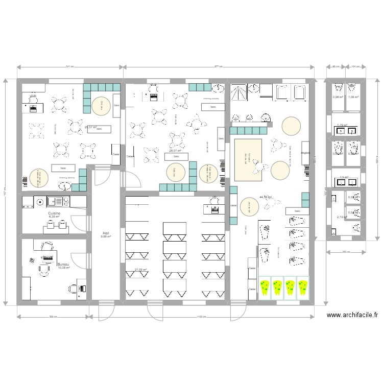 Le semeur. Plan de 16 pièces et 162 m2