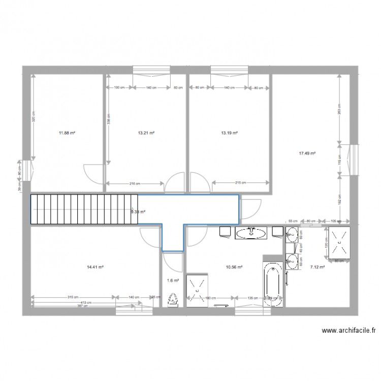 etage complet vide 2. Plan de 0 pièce et 0 m2