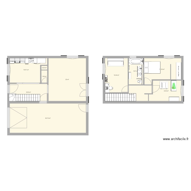 Etage. Plan de 0 pièce et 0 m2