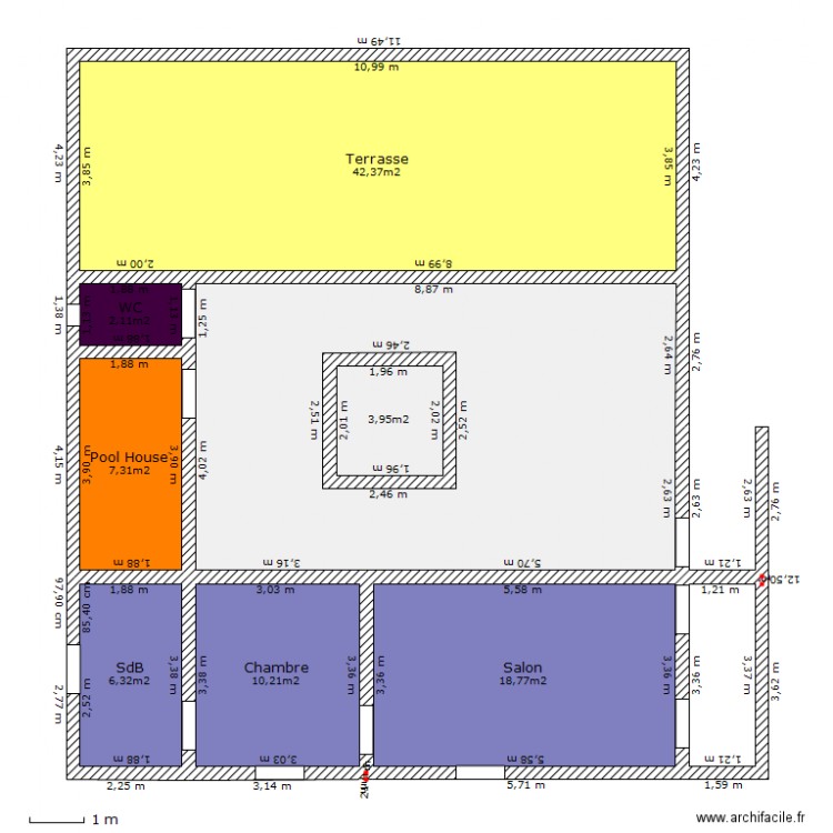 Terrasse dimension. Plan de 0 pièce et 0 m2