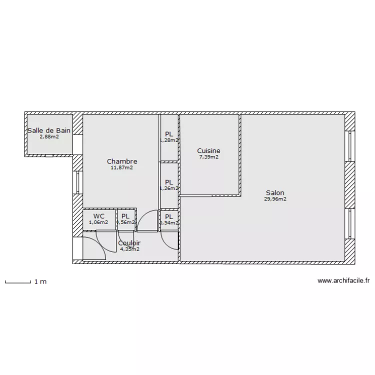 Appart test 8 piece et surface. Plan de 