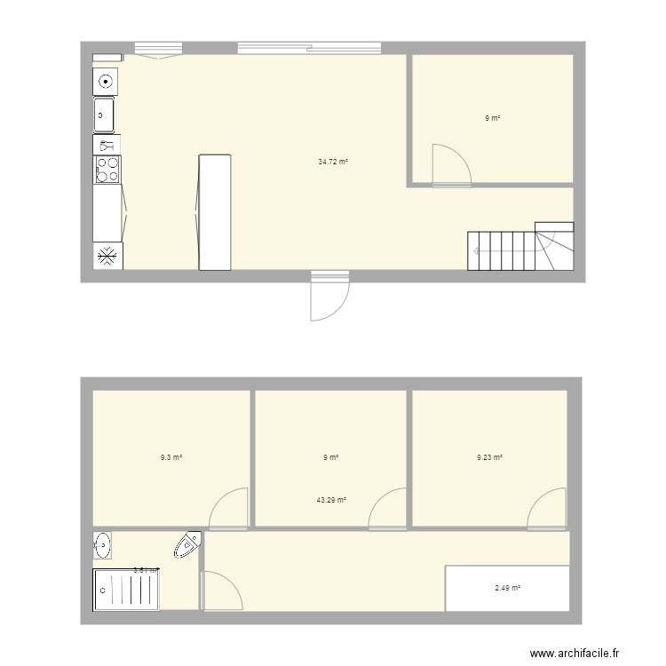 grange 2. Plan de 0 pièce et 0 m2