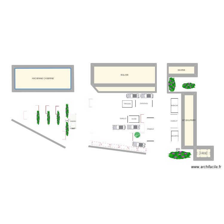 PLACE CADAS MARCHE 2. Plan de 6 pièces et 23 m2