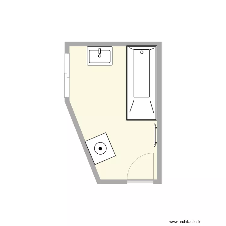 SALLE DE BAIN ROUGERON. Plan de SALLE DE BAIN ROUGERON. Plan de