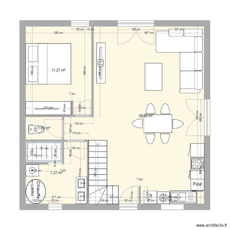 Maison23. Plan de 9 pièces et 124 m2