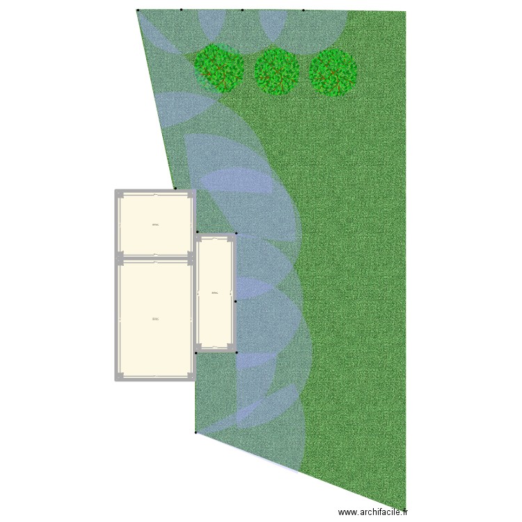 ferullo. Plan de 3 pièces et 233 m2