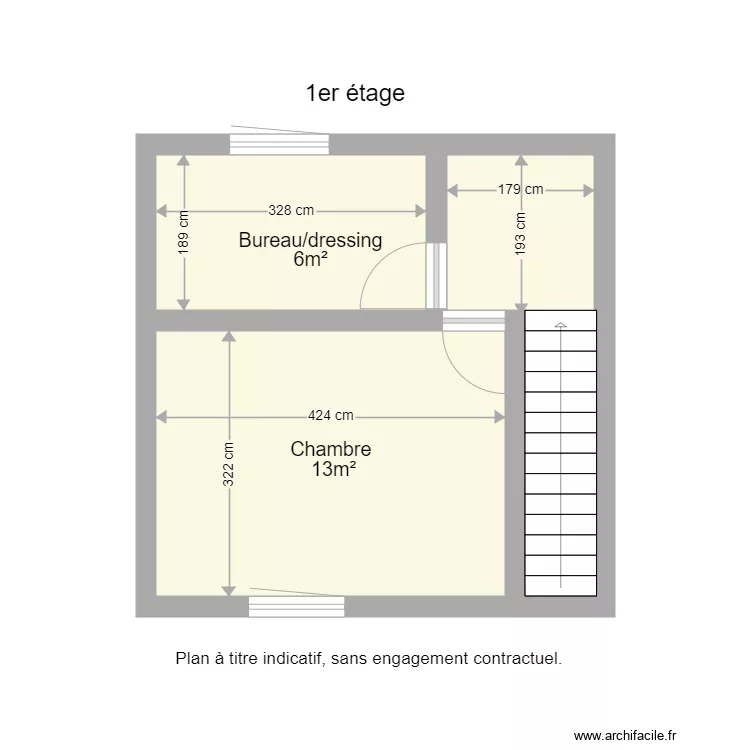 Lejeune 1er &eacute;tage. Plan de 