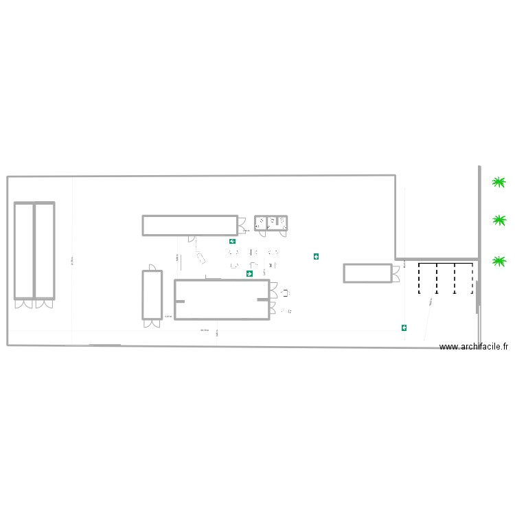 salla de cour. Plan de 0 pièce et 0 m2