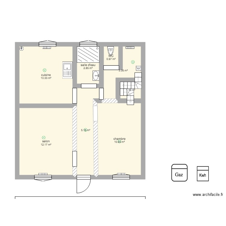 2iem maison RDC. Plan de 0 pièce et 0 m2