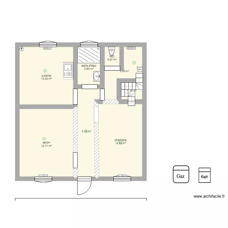 2iem maison RDC. Plan de 