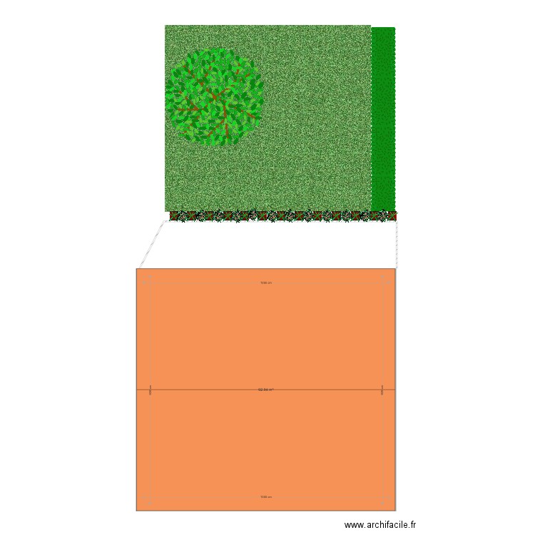 jardin. Plan de 0 pièce et 0 m2