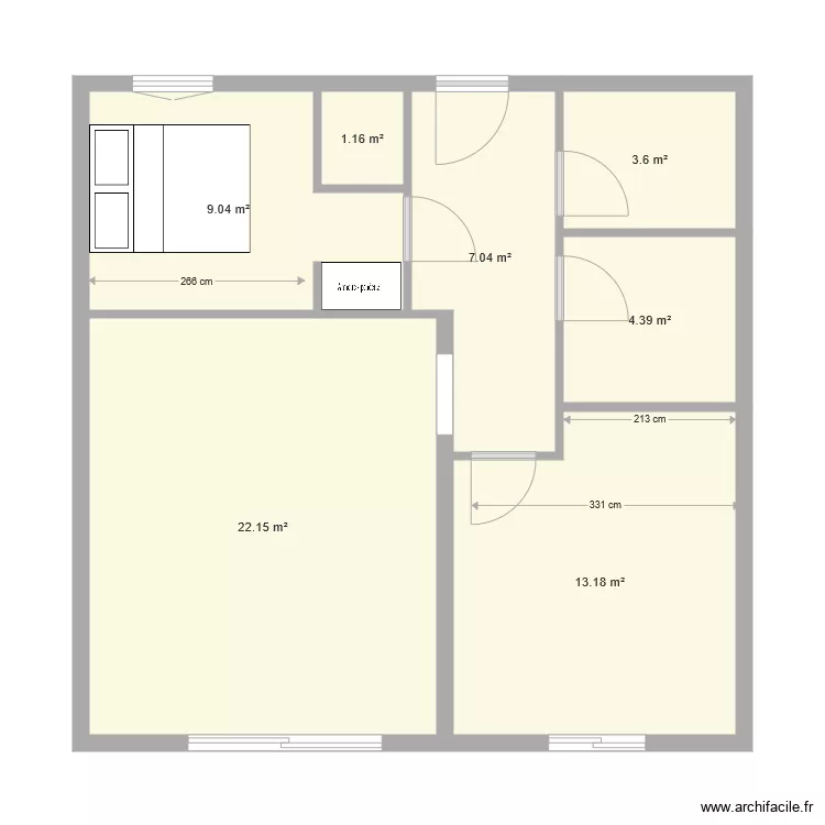 jean lou appartement. Plan de 