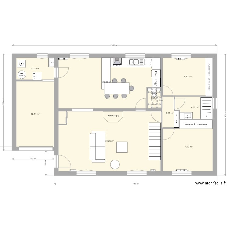 Maison. Plan de 0 pièce et 0 m2