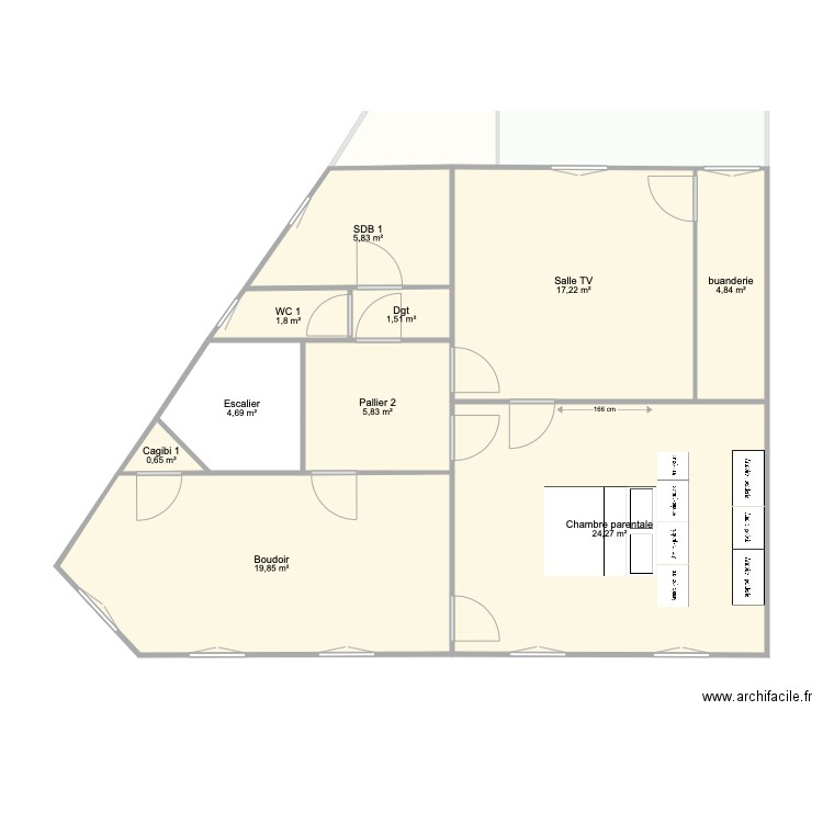 Serenne travaux sdb. Plan de 0 pièce et 0 m2