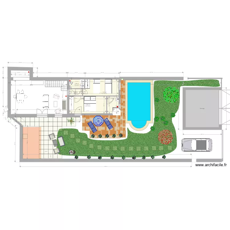 extension avec piscine v2. Plan de extension avec piscine v2. Plan de