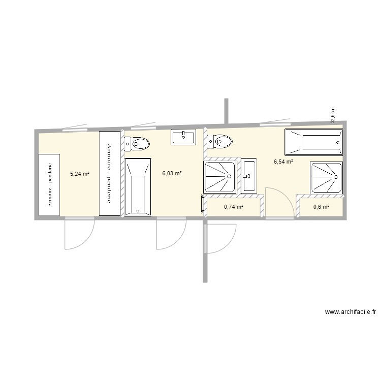 sdb enfants 1. Plan de 0 pièce et 0 m2