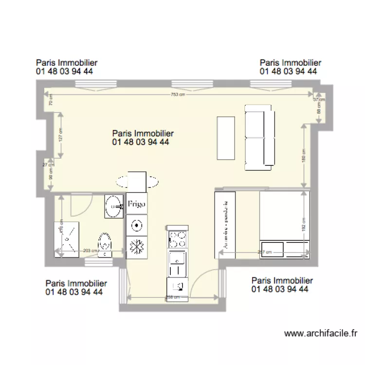 183 ST MAUR. Plan de 
