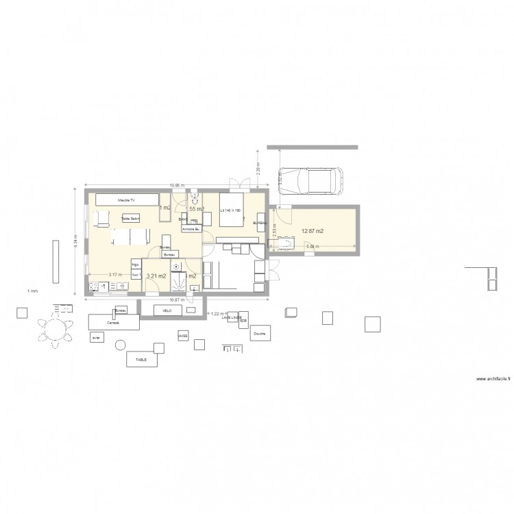 PLAN 59 m2 Pas mal. Plan de 0 pièce et 0 m2