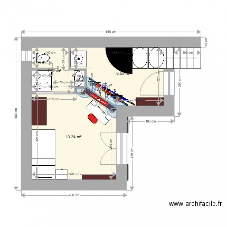 rxtension 40 avec atrkirt. Plan de 0 pièce et 0 m2