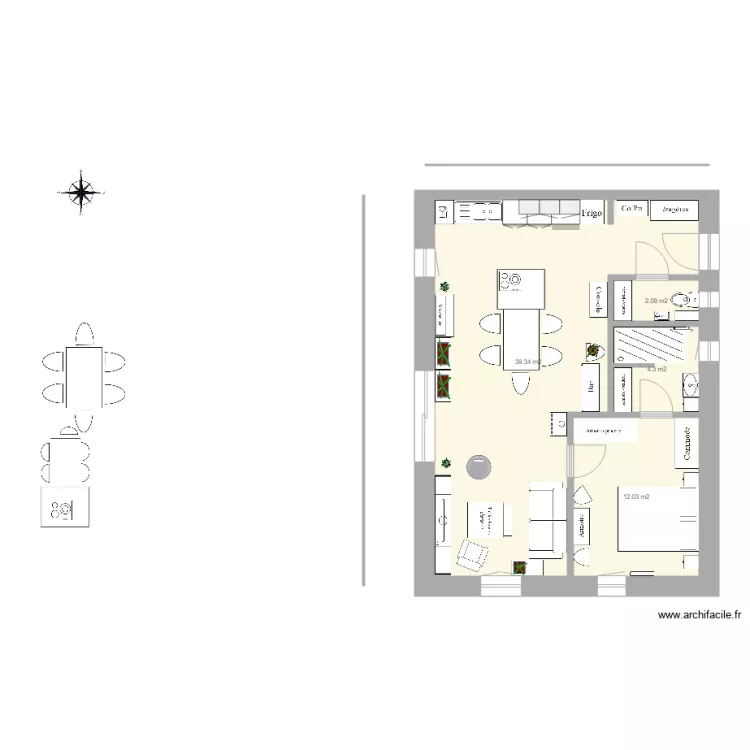 plan appart PG plain pied ferme 7 pignon est 2 suite parentale. Plan de plan appart PG plain pied ferme 7 pignon est 2 suite parentale. Plan de